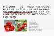 Método de multiresiduos para el análisis de pesticidas en pimiento y tomate por cg con detector de nitrogeno fósforo