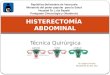 Histerectomía  abdominal