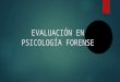 Evaluación en psicología forense