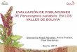 PLATA R. Giovanna, et al. 2013. Evaluación de poblaciones de Peronospora variabilis en los valles de Bolivia