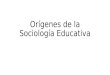 Orígenes de la sociología educativa