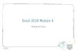Excel module 4 ppt presentation