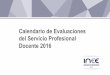 Calendario de Evaluaciones del Servicio Profesional Docente 2016