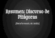 Discurso de Pitágoras (Resumen, metamorfosis)