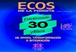 Revista Ecos de la Fondita   volumen 1 febrero 2016 - edicion 30 aniversario