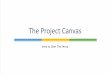 Intro the project canvas