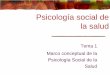 Marco Conceptual de la Psicología Social de la Salud
