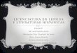Licenciatura en lengua y literaturas hispãnicas