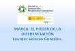 MARCA: EL PODER DE LA DIFERENCIACIÓN Lourdes Velasco 