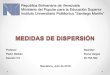 Presentacion nº3: MEDIDAS DE DISPERSIÓN