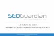 Informe SEOGuardian Posicionamiento SEO - Vuelta al Cole