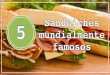 "5 sandwiches exquisitos del mundo" por Javier Alberto Senties Ibarra