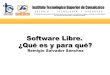 Software Libre. qué es y para qué