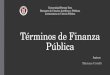 Términos de finanza pública