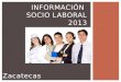 Inf. socio laboral 2013 zacatecas