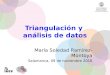Triangulación y análisis de datos