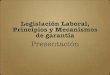 Principios mínimos fundamentales y generales de la legislación laboral