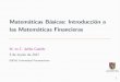Matemáticas Básicas: Introducción a las Matemáticas Financieras