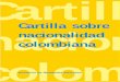 Cartilla sobre la Nacionalidad Colombiana