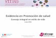 La evidencia en promoción de salud: Consejo integral en estilo de vida. Juana Gomez Puente