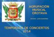 La Agrupación Musical Orotava presenta su programación de conciertos, y otras actividades, para 2014