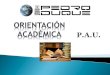 Orientación académica - 2º Bach. P.A.U