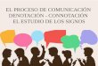 El Proceso de Comunicación / Denotación - Connotación / El Estudio de los Signos