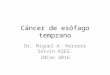 Detección y manejo endoscópico del cancer de esófago temprano