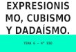 Expresionismo, cubismo y dadaísmo