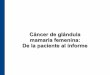 Cancer de glándula mamaria femenina, de la paciente al informe, v3.6