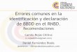 Errores comunes en la identificación y declaración de BBDD en el RNBD