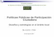 POLITICAS PUBLICAS DE PARTICIPACION CIUDADANA