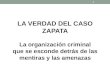 Quintana denuncia organización criminal detrás de Zapata
