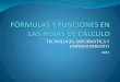 Fórmulas y funciones en las hojas de cálculo