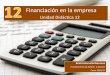 FAG 2º Bachillerato - UD12. Financiación en la empresa