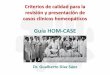 Guideline casos clinicos de homeopatia "Home-Case"
