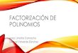 Factorización de polinomios (presentación)