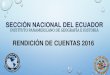 Presentación - Rendición de Cuentas 2016 IPGH Ecuador