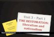 Unit 3   Liberalism and Nationalism First part
