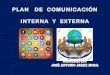 Plan comunicación interna y externa