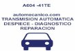 TRANSEJE 41TE - automecanico.comautomecanico.com/auto2044/a60401.pdf · PRUEBAS DE PRESION HIDRAULICA ..... 56 PROCEDIMIENTOS DE SERVICIO LAVADO DE ENFRIADORES Y TUBOS ..... 64 