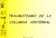 TRAUMATISMO DE LA COLUMNA VERTEBRAL - …reanimovil.com/docgenerales/traumatismo raquimedular.pdf · El traumatismo de columna vertebral o también llamado raquimedular , es toda