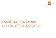 ENCUESTA GfK ADIMARK DEL FÚTBOL CHILENO 2017 gfk adimark... · Entre los 3 equipos grandes agrupan al 70% de los hinchas del fútbol chileno. Cabe destacar que al 19% de la población