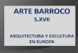 Arte Barroco 1 - Espacio de Arte · PDF fileArte Barroco XVII CONCEPTO: Francesco Milizia 1797. Barocco (desigual). Empleado despectivamente para las obras anticlásicas. Pero en cada