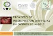 PROYECTO DE INSEMINACION ARTIFICIAL EN OVINOS  · PDF filePROYECTO DE INSEMINACION ARTIFICIAL EN OVINOS 2014-2015 M.V.Z. ALEJANDRO FERRER AGUIRRE San Pedro Cholula,Puebla; 27