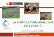 LA AGRICULTURA FAMILIAR EN EL PERÚ - ins.gob.pe 20140925... · En el Perú, mediante la Resolución Suprema Nº 121-2014-PCM (04.04 ... Turismo 4. Ministerio de Cultura 5. Ministerio