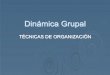 Dinámica Grupal - digeset.ucol.mxdigeset.ucol.mx/psicologia/pi/tecnicas_de_organizacion.pdf · Integración en un grupo hostil Pida al grupo que formen subgrupos de tres personas