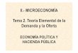 II.- MICROECONOMÍA Tema 2. Teoría Elemental de la Demanda ... · PDF fileTema 2. Teoría Elemental de la Demanda y la Oferta 2.1.- La demanda del mercado y sus determinantes. 2.2.-