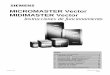 MICROMASTER Vector MIDIMASTER Vector · PDF filelas instrucciones incluidas en este manual pueden ... Directiva europea relativa a baja tensión ... Siemens plc posee un sistema de