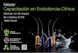 Máster Capacitación en Endodoncia Clínica endodoncia... · • Establecer un pronóstico en los casos que se le presentaran en su clínica. ... Examen final Práctico 4 h. Módulo
